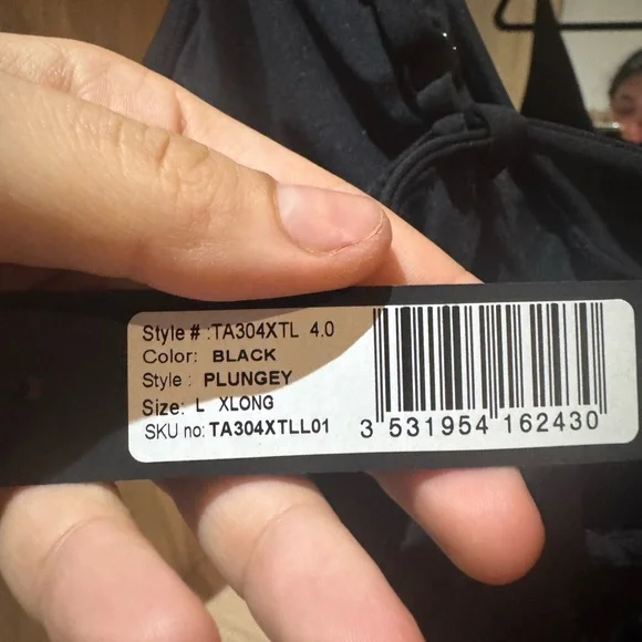 Women’s Black V-Neck One-Piece Swimsuit - Picture 4 of 4